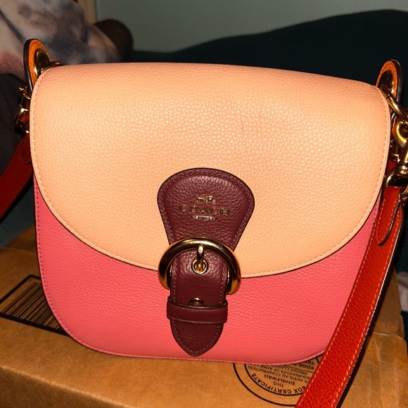 Coach Handbags - Coach Georgie colorblock saddlebag. 2 way EUC